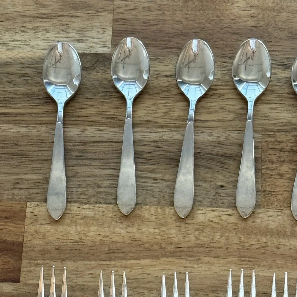 Retroneu Stainless Steel Set Of 24 Forks & Teaspoons Korea